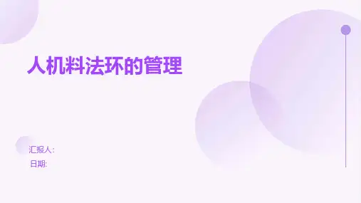 人机料法环的管理
