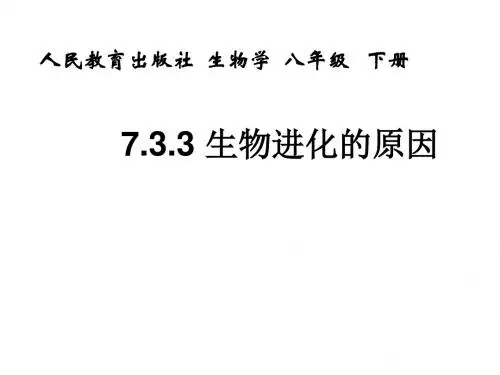 八年级下册人教版生物7.3.3生物进化的原因 共41张PPT