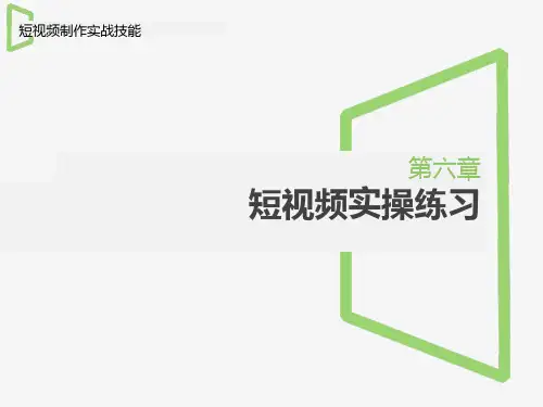 《短视频制作实战技能》ppt第6章-不同类型短视频实操练习