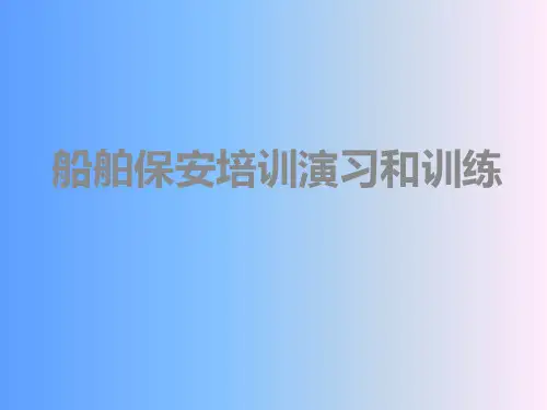 船舶保安培演习与训练PPT课件