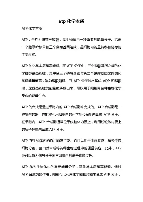 atp化学本质