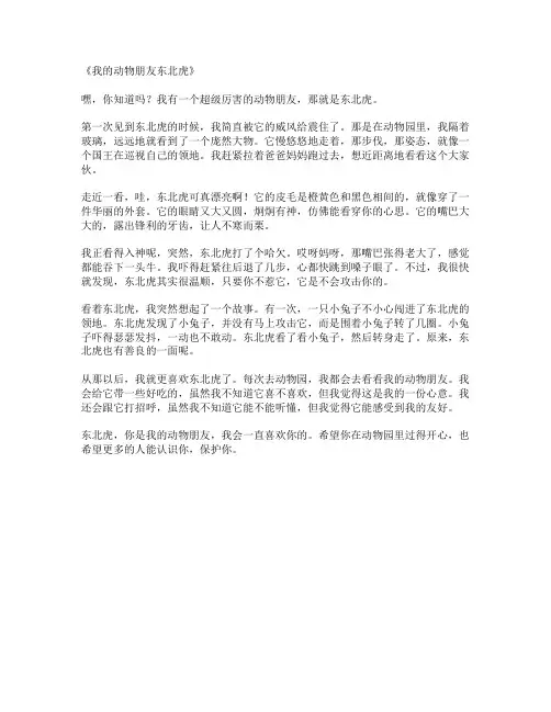 《我的动物朋友东北虎》