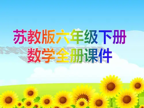 苏教版六年级下册数学全册课件