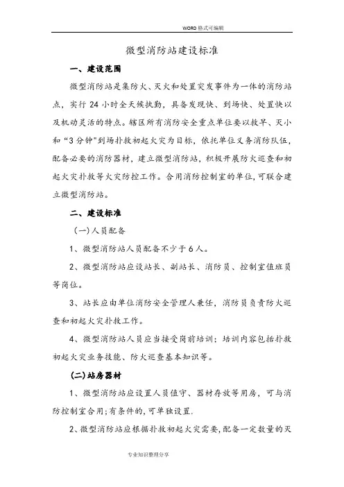 微型消防站建设标准80847