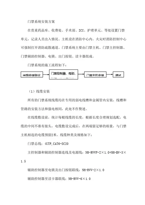 门禁系统安装方案