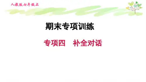 人教七年级上册英语专项四 补全对话