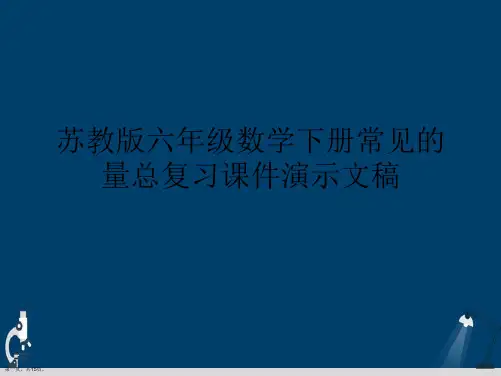 苏教版六年级数学下册常见的量总复习课件演示文稿