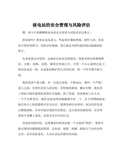 核电站的安全管理与风险评估