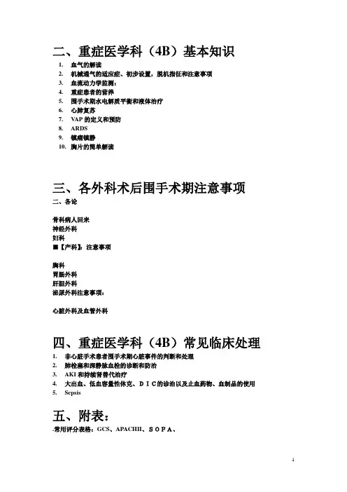 ICU手册各章节任务分配