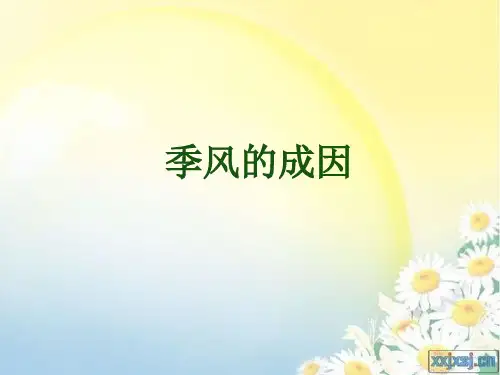 【高中地理】季风的成因ppt