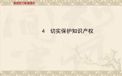 2.4切实保护知识产权教学课件(新人教版选修5)