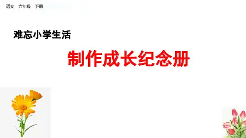 六年级语文下册课件   制作成长纪念册