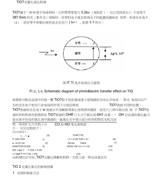 二氧化钛光催化原理