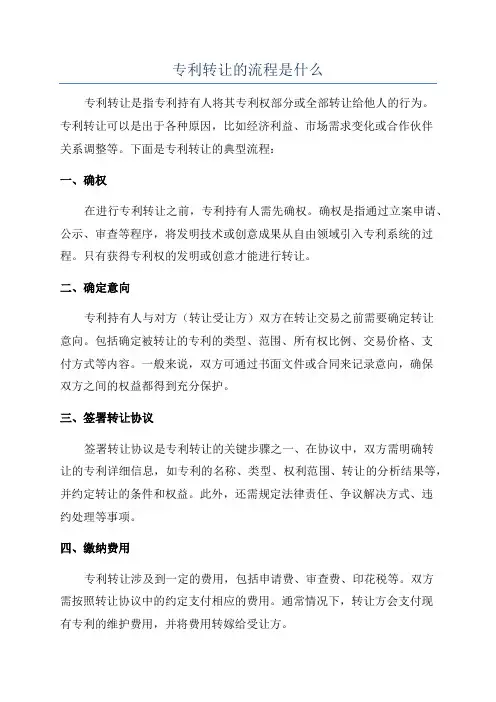 专利转让的流程是什么