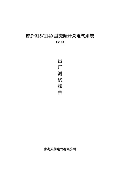 BPJ-315／1140(刮板用更改100127)测试报告