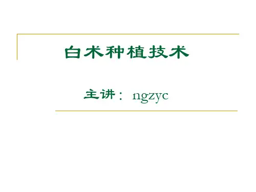 白术种植技术