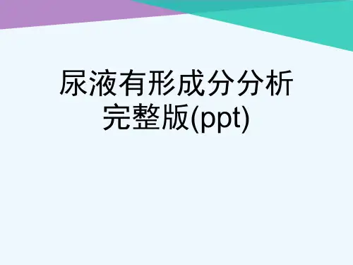 尿液有形成分分析完整版(ppt)