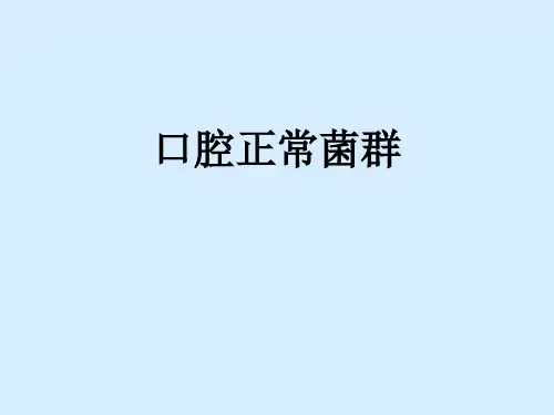 口腔生物学-口腔正常微生物