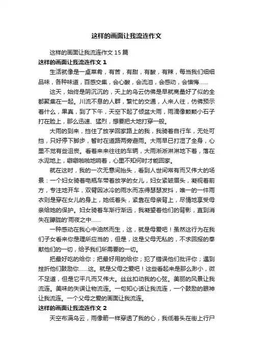 这样的画面让我流连作文