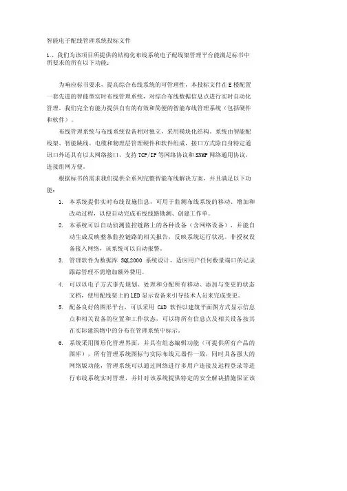 智能电子配线管理系统