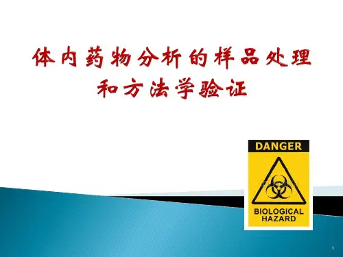 体内药物分析常用生物样品处理方法和方法学验证ppt课件