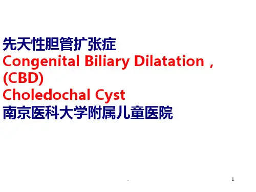 胆总管囊肿PPT课件