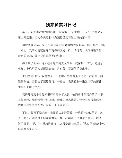 预算员实习日记