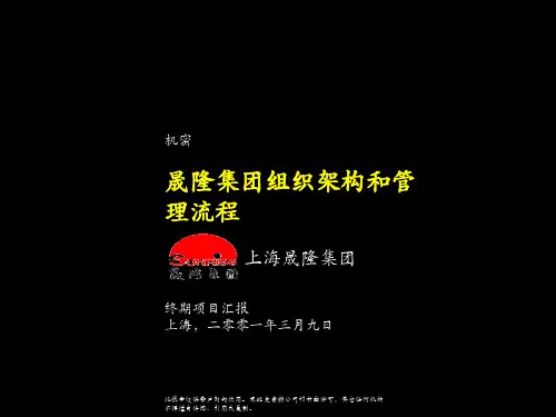 某集团组织架构和管理流程教材