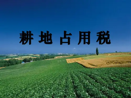 耕地占用税概述