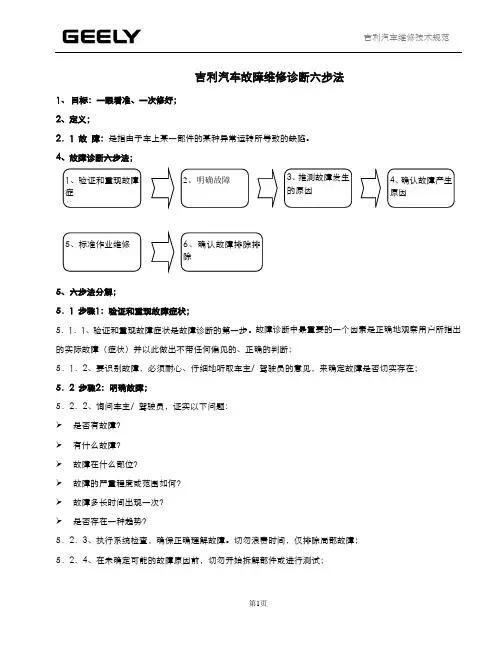 汽车故障维修诊断六步法