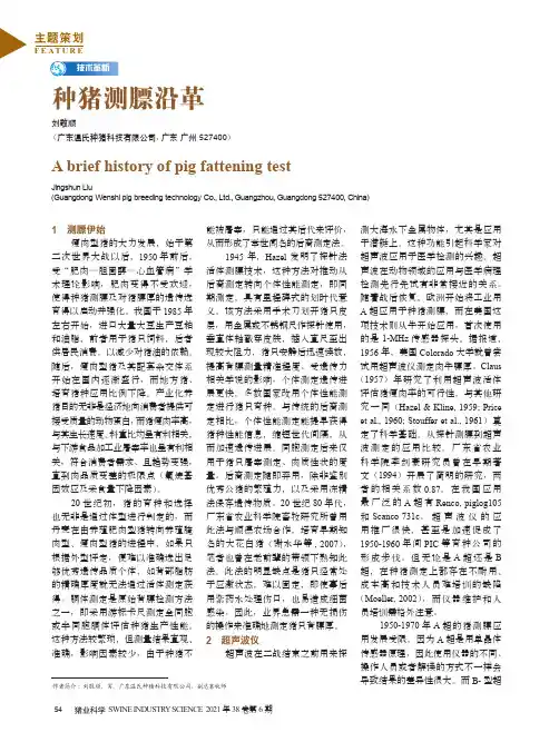 种猪测膘沿革