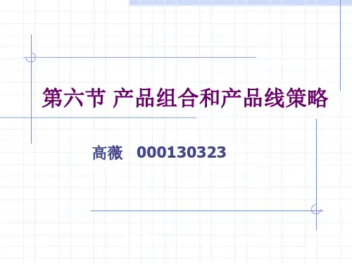 产品组合和产品线策略(PPT31页).ppt