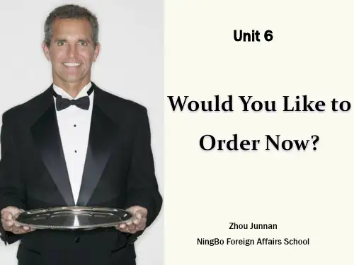 职高英语第一册 Unit6说课课件