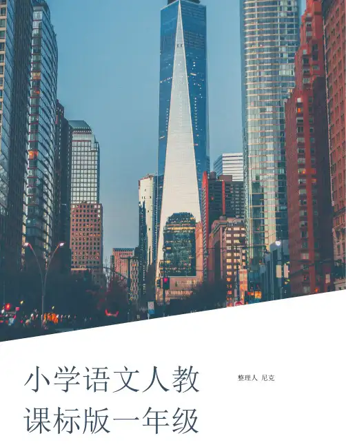 小学语文课程标准2020部编版_整理小学语文人教课标版一年级上