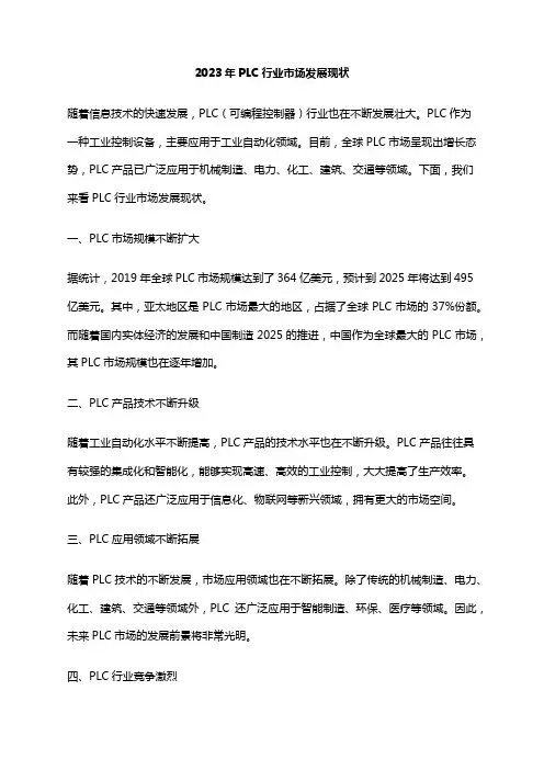 2023年PLC行业市场发展现状