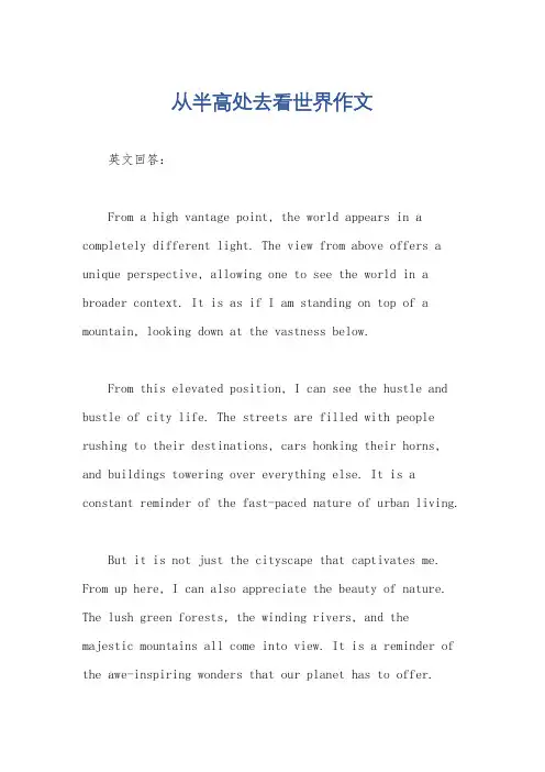 从半高处去看世界作文