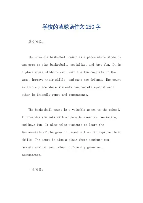 学校的蓝球场作文250字