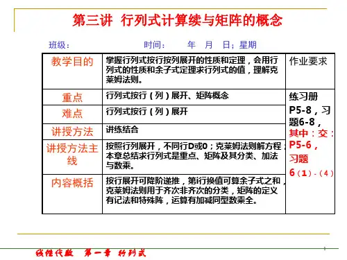 克莱姆法则解线性方程组三