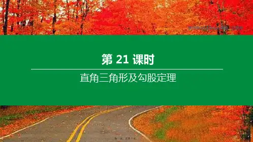 中考数学复习方案第四单元三角形第21课时直角三角形及勾股定理