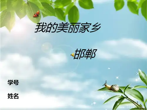 我的美丽家乡邯郸PPT课件