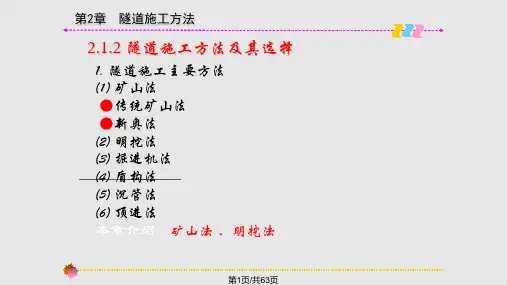 第23章隧道施工方法课件PPT课件
