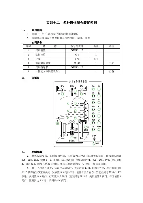 多种液体混合装置控制