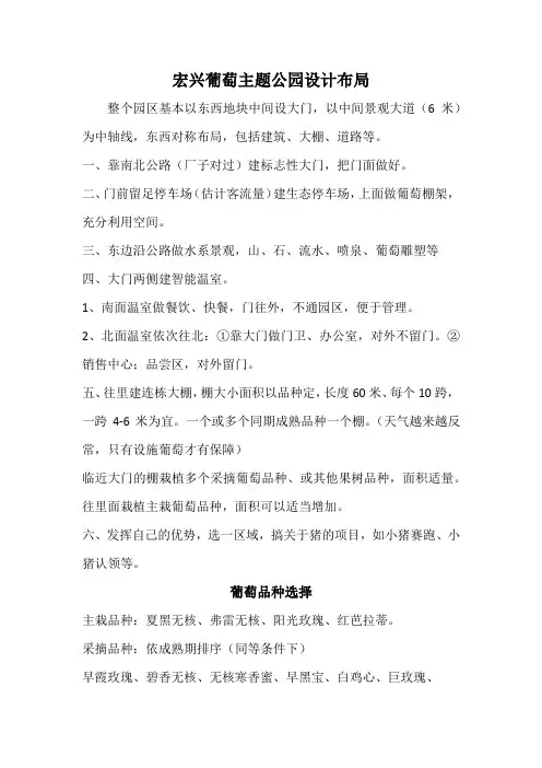 翟建军菏泽宏兴葡萄主题公园设计布局