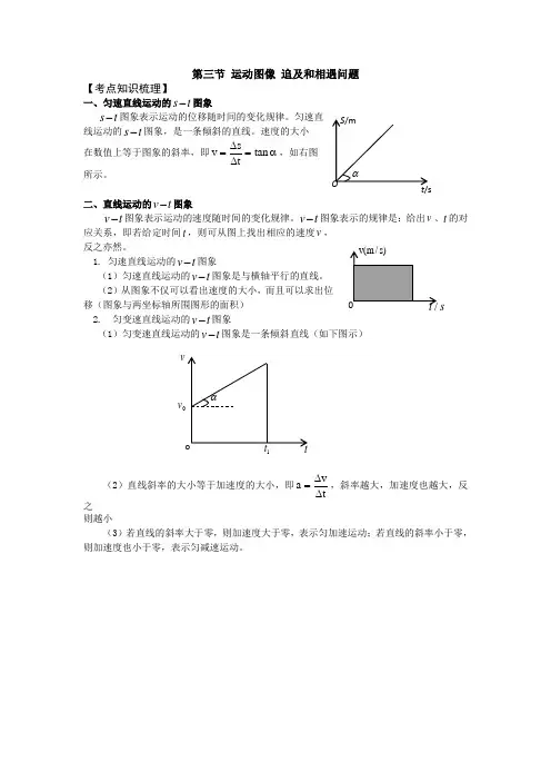 运动图像 追及和相遇问题