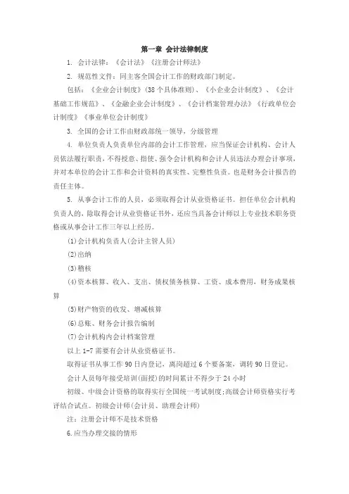 财经法规知识点