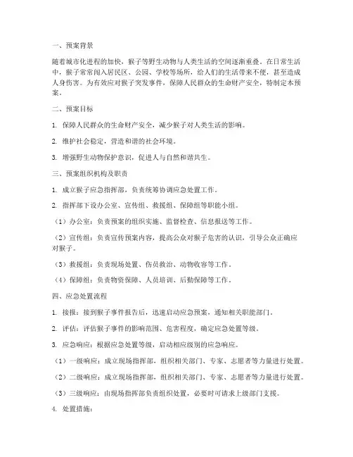 猴子应急预案