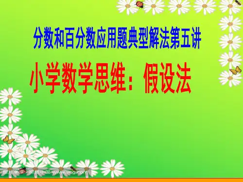 分数和百分数应用五数学思维之假设法