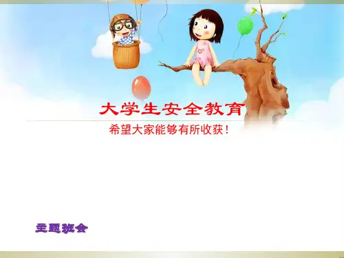 大学生安全教育主题班会ppt课件 (2)