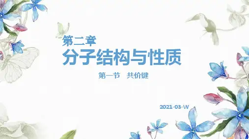 2-1键参数等电子体课件人教版高二化学选修3