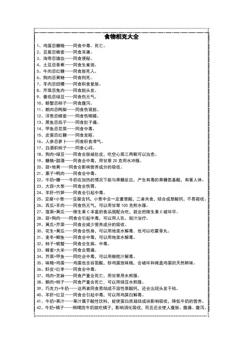 食物相克大全